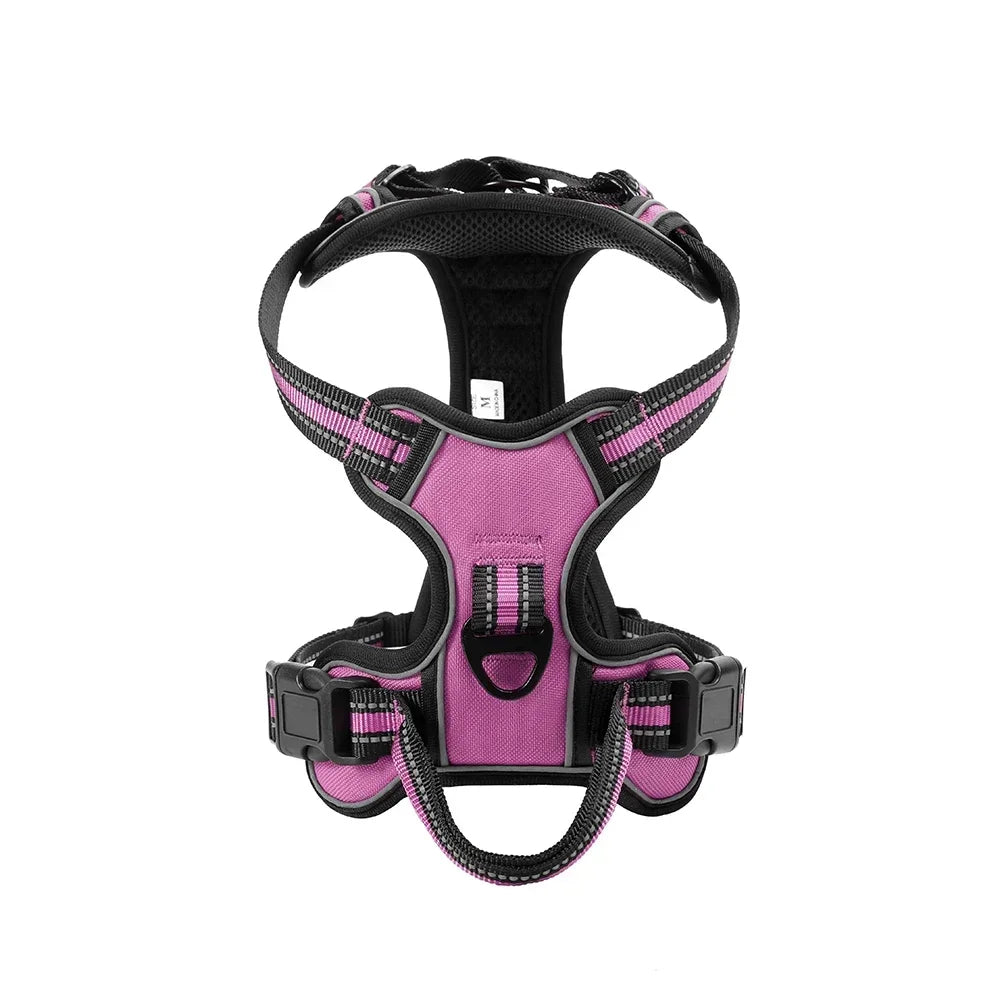 Harnais réglable pour chien avec poignée, coloris rose clair