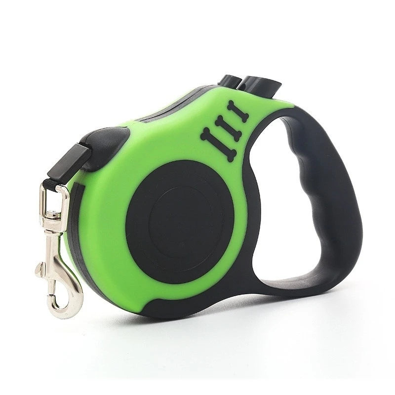 Laisse à enrouleur pour chien, coloris vert
