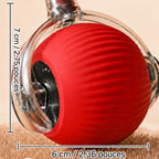 Dimensions de la balle interactive : 6 cm de diamètre, 7 cm avec la coque