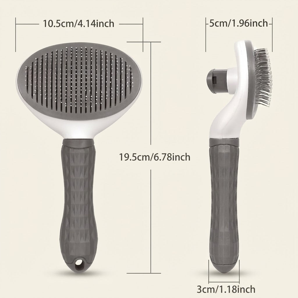 Dimensions de la brosse : 19,5 cm de long, tête de 10,5 cm