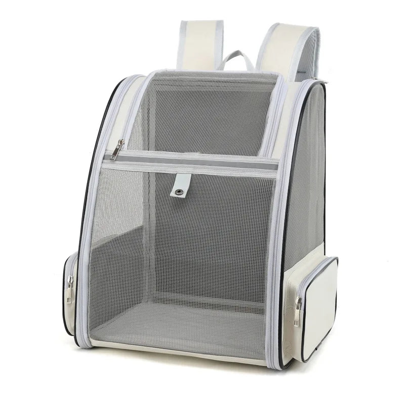 Sac à dos de transport pour chat, coloris beige