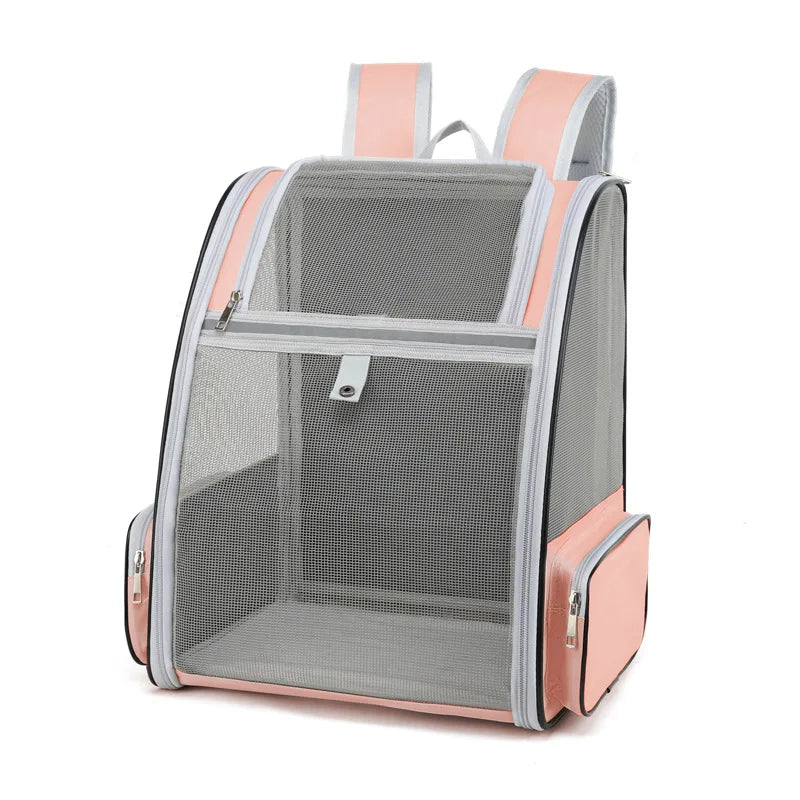 Sac à dos de transport pour chat, coloris rose