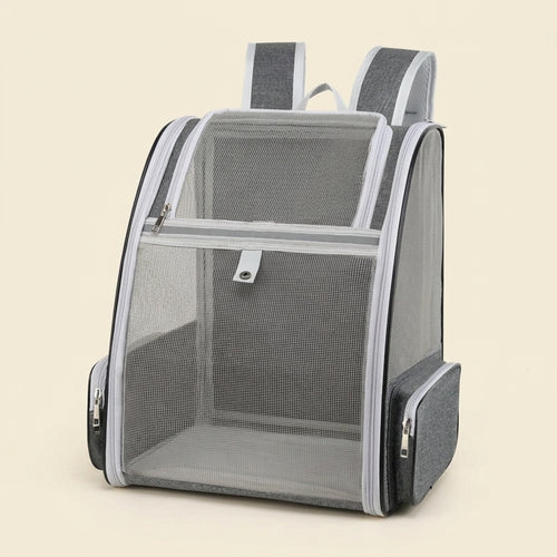 Sac à dos de transport pour chat, coloris gris