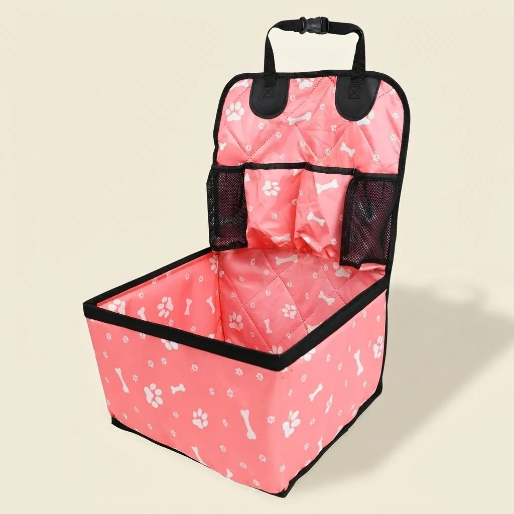 Siège auto pour petit chien, coloris rose